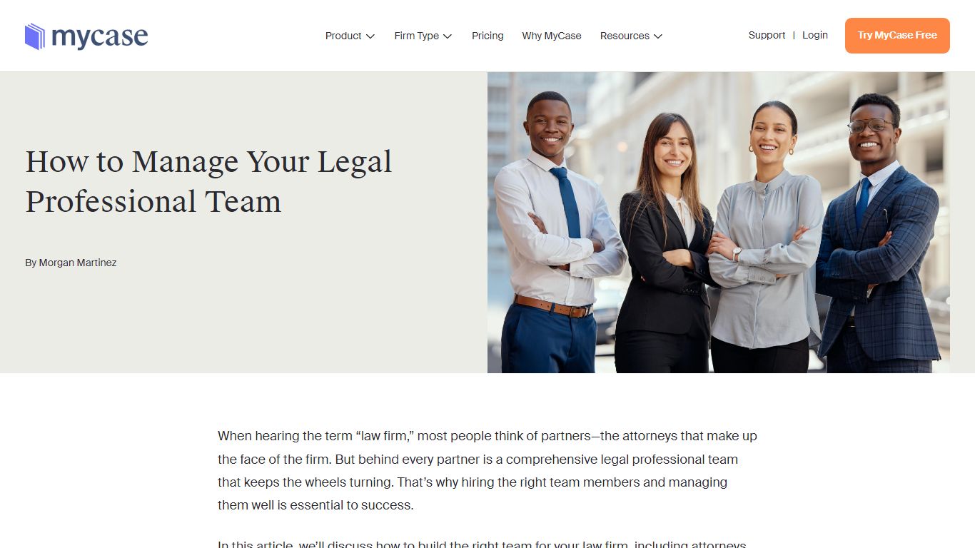 How to Manage Your Legal Professional Team - MyCase